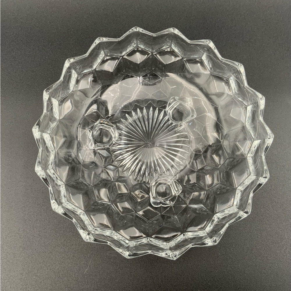 Fostoria Glass American 3-Toed Footed 7" Round Bon Bon Candy Dish Bowl Vintage - Picture 2 of 5